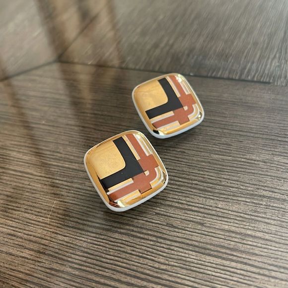 Vintage Avon 1987 “Porcelain Expressions” Diamond Shaped with Brown & Black - Picture 4 of 16